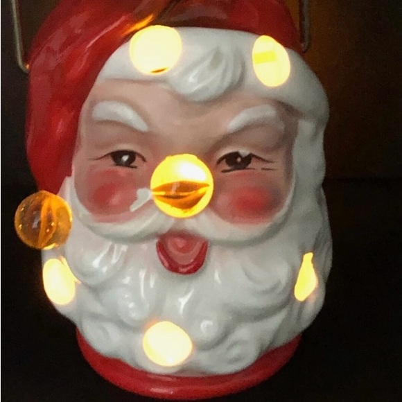 Adorable vintage Santa lantern ceramic Inarco MCM - Picture 5 of 5